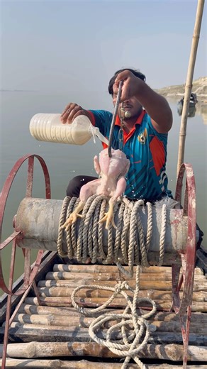 2kg tasty chicken bait throwing by hunting shark method #fishinglife #hookfishing #bait #shorts