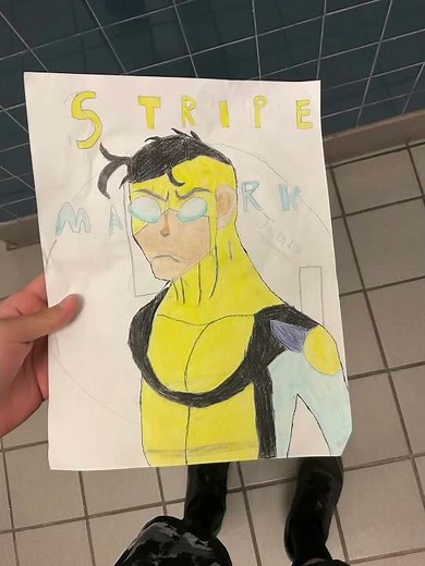 Drawing of stripe target mark