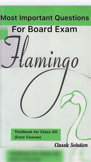 Most Important Short Questions |Class12 English Flamingo For Board Exam #shortsfeed #shorts #english