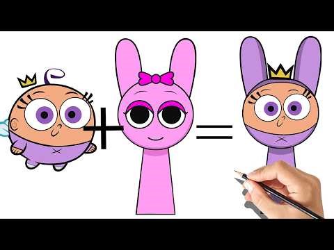 MIXING CARTOON CHARACTERS Poof + Pinki Sprunki = ? 🤯🤯🤯