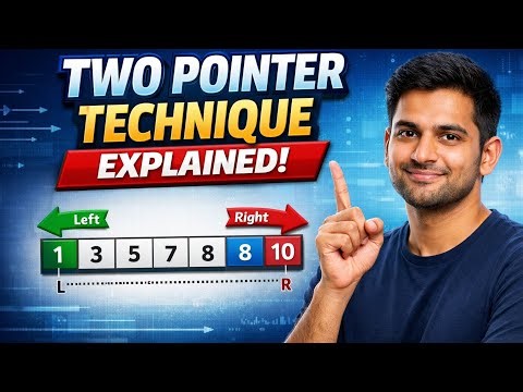 Two Pointer Technique Explained | DSA Patterns for Interviews in Telugu 