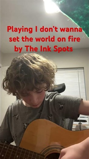 Playing I don’t want to set the world on fire by The Ink spots #Fallout #Guitar