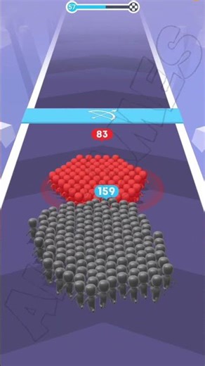 crowd runner lvl 57 gameplay all games #shorts #crowdrunner #allgames #viralvideo