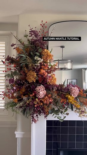 Autumn Mantle Tutorial #autumndecor #autumnvibes #autumnstyling #diyfloralarrangement #diyflowers | Casa Lawson