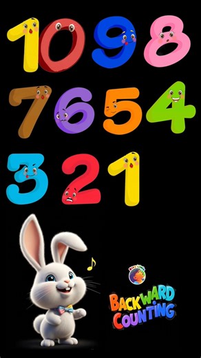 The backward counting song with Rabbit #kidslearning #counting