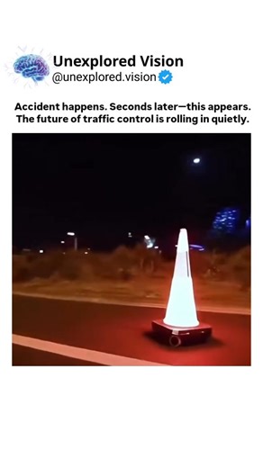 Unexplored Vision™ on Instagram: "self-driving traffic cones are being tested to secure accident sites within seconds. Once deployed from a vehicle, the cones autonomously spread out, forming a safety perimeter without putting human workers in danger. Powered by sensors, AI navigation, and precise timing, they: Reduce response time Prevent secondary crashes Keep emergency crews safer It looks simple… but it’s automation saving lives in the background. Sometimes innovation isn’t loud. It just qui