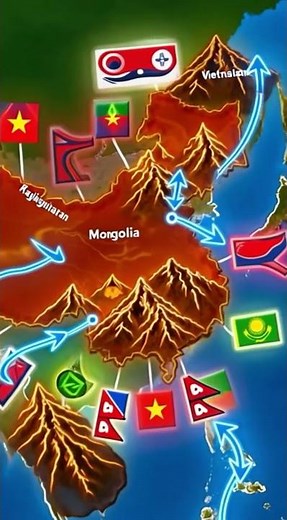 The Country With 14 Borders | China’s Crazy Geography #shorts