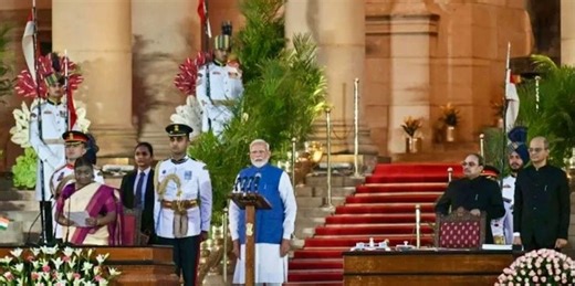 Watch: Leopard-like animal seen at India's swearing-in ceremony