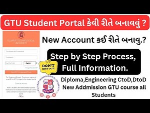 📘GTU Student Portal કેવી રીતે બનાવવું?🧾 New Account Create Step by Step🔥| GTU Login Full Guide 2025✅