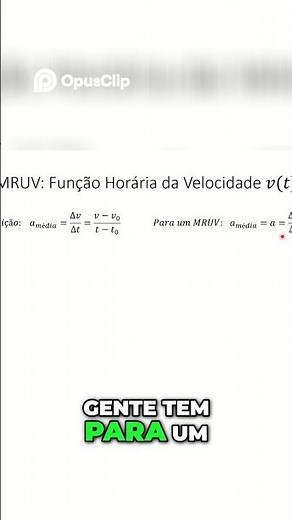 MRUV: Aceleração e Equações Fundamentais Explicadas! #física #ensinodefísica #educação #profBG