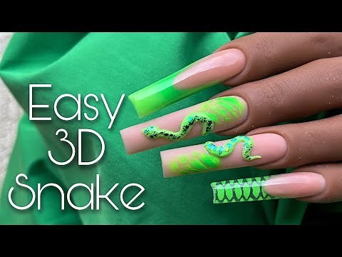 Easy Acrylic Snake Nail Tutorial | Profiles Backstage
