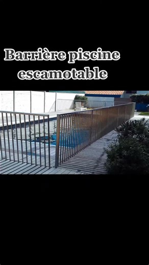 Barrière piscine escamotable - Intégration totale dans la terrasse