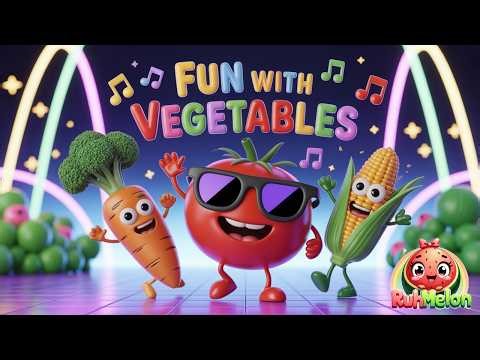Vegetable Names for Kids 🥦 | Fun Veggie Song Party 🎉 | Kids Learning Song | Ruhmelon