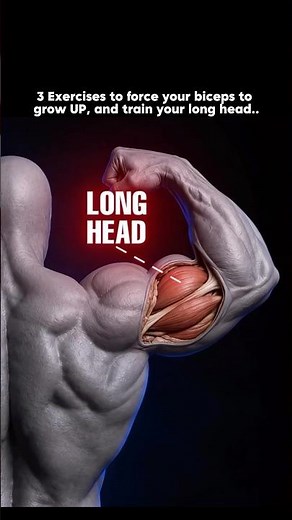 3 Exercises to Build a Massive Biceps Peak (Target the Long Head!) #gymtips #bicepworkout #biceps