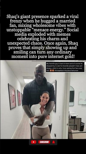 Shaq Breaks the Internet! 🏀 #Shaq #ViralMoment #Memes #BasketballLegend #MenaceEnergy #InternetChaos