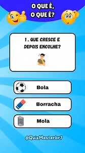 48K views · 1.3K reactions | Quiz! #quiz #quiz #quizzes #OQueÉOQueÉ | QuizMasterbr | Facebook