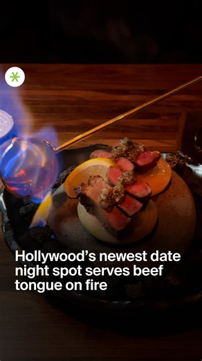 Secret Los Angeles on Instagram: "Beef tongue on fire? 👀 Spice up your date night at Robata JINYA's new Hollywood location. ⁠ ⁠ 📍@robatajinya, 6529 Hollywood Blvd.⁠ ⁠ #foodanddrink #mysecretla⁠"