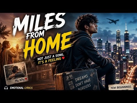 Miles From Home 🌍 | Emotional Journey Song | Never Give Up (Official Lyrics Video)