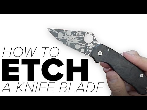 How to Etch your Knife - easy customization of the Spyderco Para 3