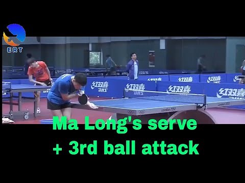 Ma Long Training: Serve and Third-ball attack
