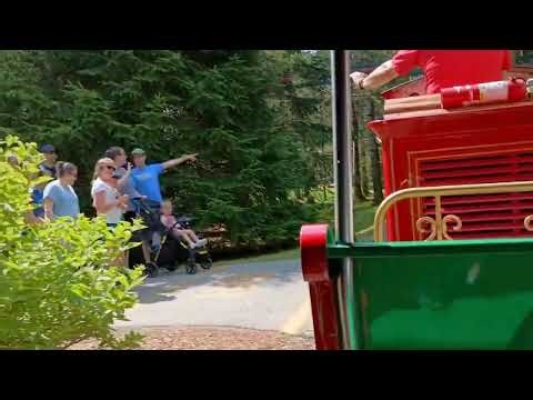 A ride on the train at Santa's Village