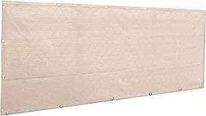 Privacy Screen for Patio, Deck, Balcony, Backyard, Fence, Pool, Porch, Railing, Apartment Privacy Banha Beige (2' x 10')
