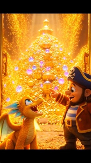 Episode 3: Pirate & Dragon Discover a Hidden Treasure Temple. #shorts #pirate #dragon #treasure