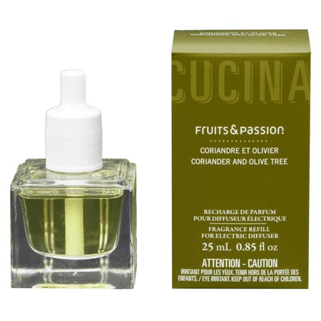 Cucina Fruits & Passion Perfume Refill for Electric Diffuser (Coriander and Olive Tree) - 25ml - Walmart.ca