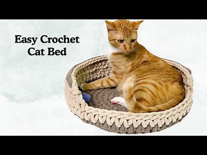 How to Crochet a Cat Bed Using Jumbo Braided Cord | Crochet Pet Bed