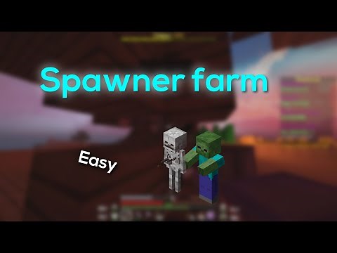 EASY XP SKELETON/ZOMBIE SPAWNER FARM TUTORIAL - Minecraft Skyblock Cubecraft