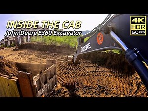 INSIDE THE CAB: Operating a John Deere 360 Excavator – First-Person View in Action!