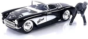 Jada Universal Monsters 1:24 1957 Chevy Corvette Die-cast Car & 2.75" Wolfman Figure, Toys for Kids and Adults