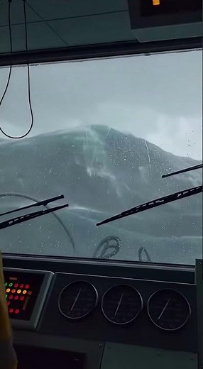 Massive Cargo Ship Smashed By Huge Rogue Wave During Heavy Storm