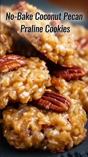 No-Bake Coconut Pecan Praline Cookies – Sweet, Crunchy, and Irresistible!