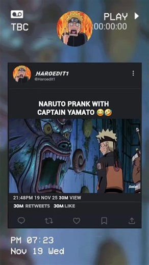 Naruto prank with captain Yamato 😂 ‪@Haroedit1‬ #shorts #shortvideo #short #naruto