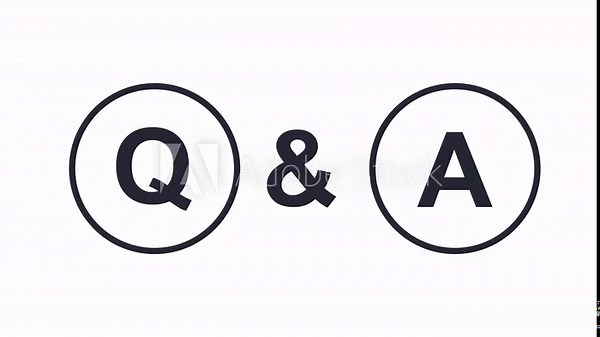 Q&A Text Animation. Looping Question and Answer Icon for FAQ, Interviews, and Webinars. Stock Video
