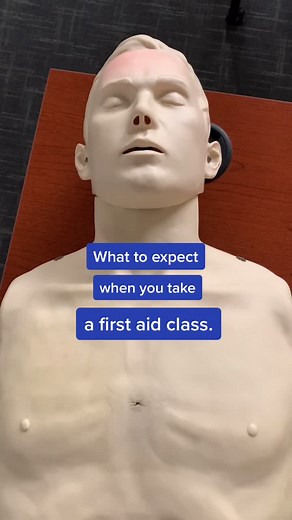 Here’s what you’ll learn during a #RedCross #firstaid class. #FirstAidTips #howto #CPR #safetytips #AED #firstaidtraining