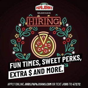Cooking up smiles (& pizza) is only the beginning. Apply today at jobs.papajohns.com and experience the holidays the Papa John’s way! | Papa Johns Pizza