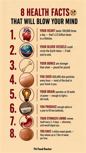 Health Facts That Will Blow Your Mind 🤯 | Amazing Facts About the Human Body #healthylifestyle