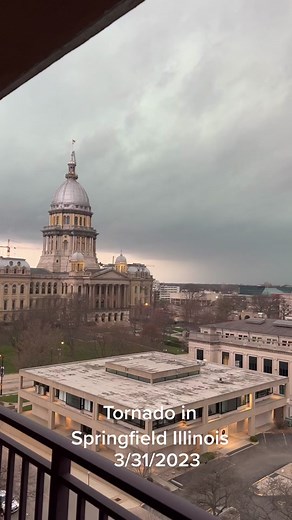 Tornado Warning in Springfield Illinois USA