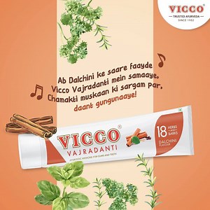 Vicco Vajradanti Dalchini flavor along with our 18 special herbs is...
