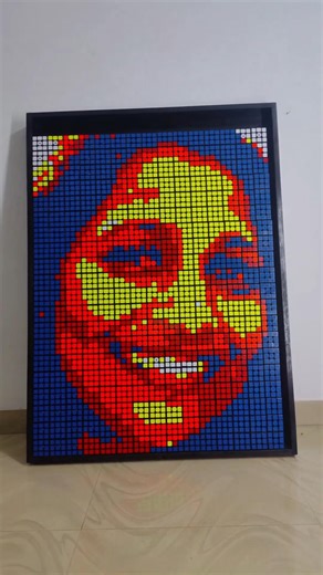 made mother face using 100+ Rubiks cube 🥵🤩RUBIK'S CUBE ART 🔥 CUBER BRICKS