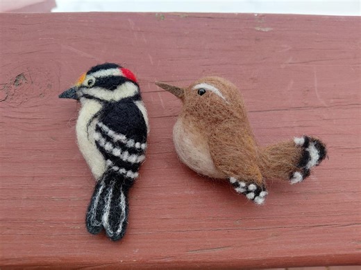 Needle Felted Bird Brooch-ready to Ship - Etsy