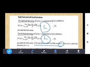 Maths-class 12- NEB-right hand derivative and left hand derivative
