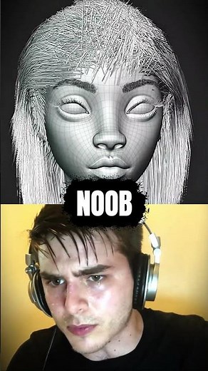 Noob vs Pro Realistic Hair in Blender 🤯 | Particle System Hair Tutorial #shorts