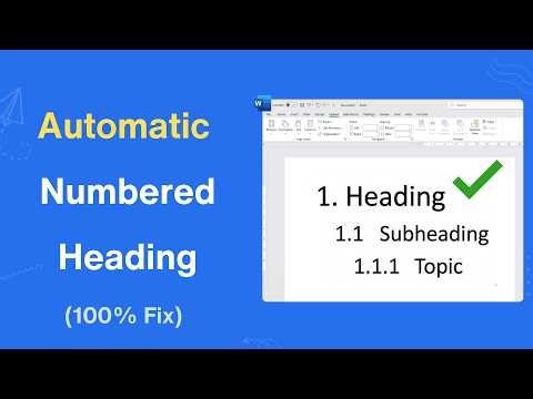 How to Make Numbered Headings and Subheadings in Word | 1, 1.1, 1.1.1