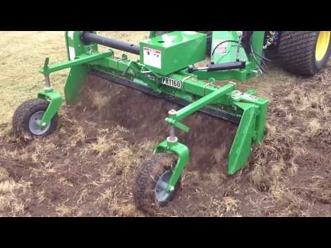 John Deere 1025R with Frontier PR1160 Power Rake Part 2
