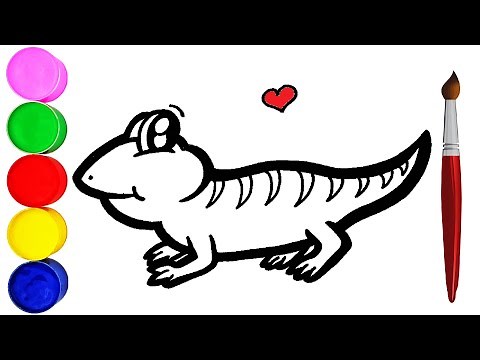 Eidechse Zeichnen und Malen für Kinder