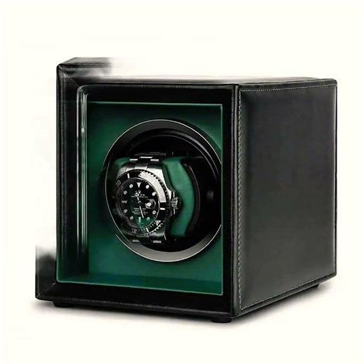 Best Luxury Watch Winder for Automatic Watches | Aevitas Black Leather Edition