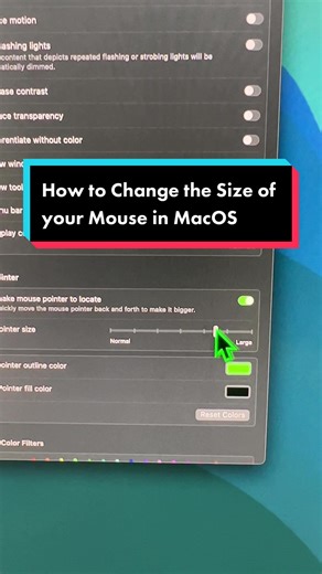 How to change the size of your mouse in MacOS #macos #apple #howto #mouse #curser #igageit